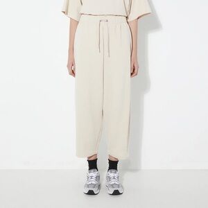 Rita Row Wanda Curved Organic Cotton Knit Pants Beige Small S